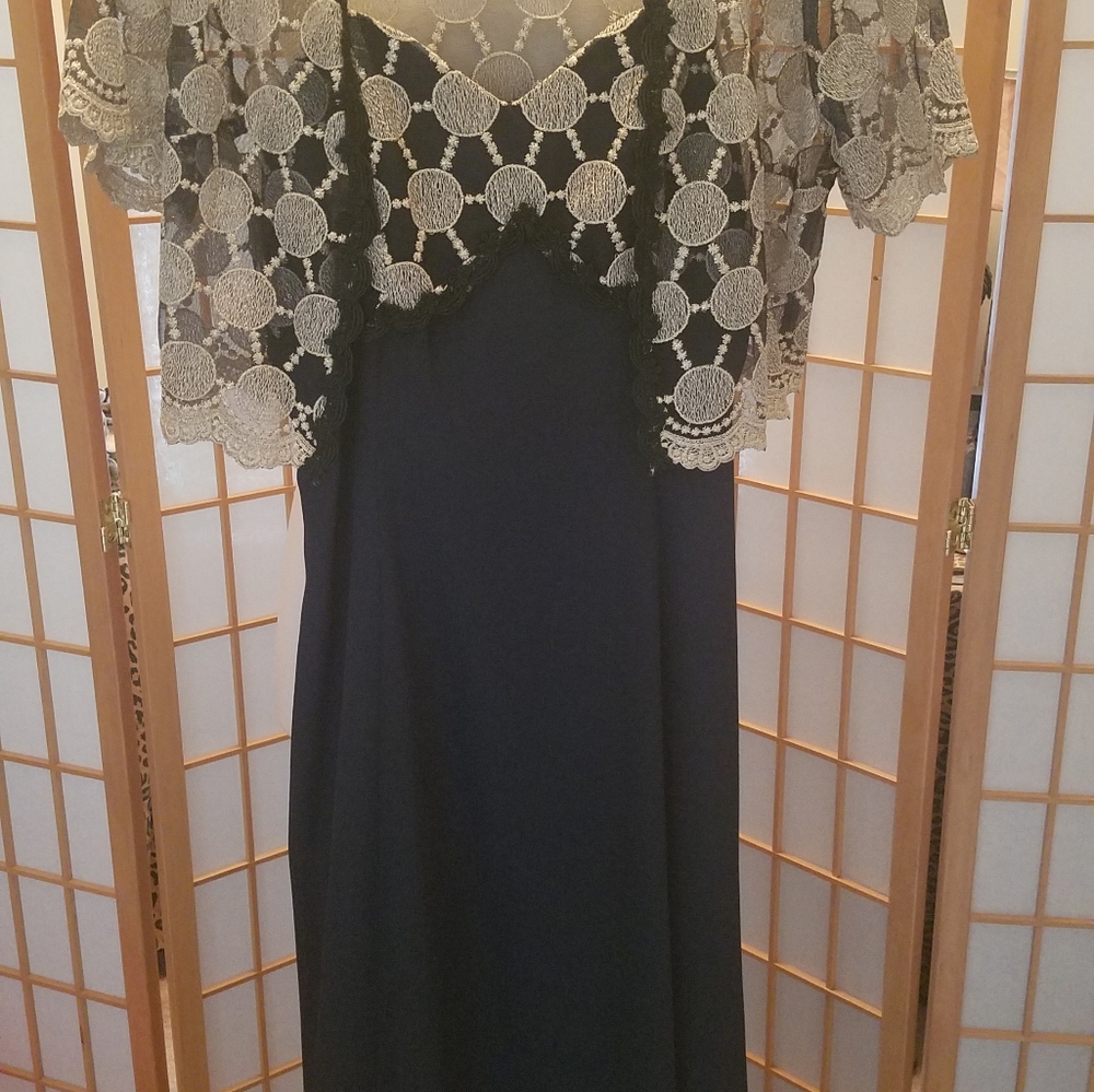 Vintage  Greenand gold dress